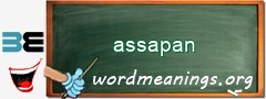 WordMeaning blackboard for assapan
